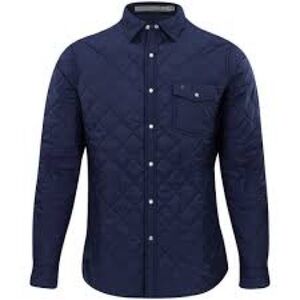 Criquet Men's Quilted Blue Shirt Jacket